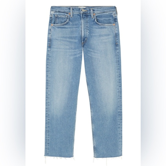Citizens of Humanity daphne crop size 27 classic timeless straight jean raw hem - Picture 3 of 9